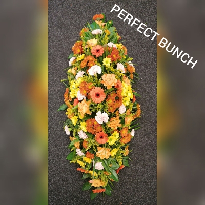 Coffin Spray Autumn Colours Mixture of Flowers
