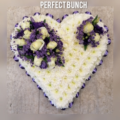 Heart purple and white