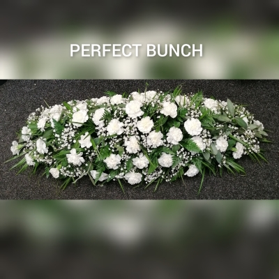 Coffin spray all carnations and gypsophila