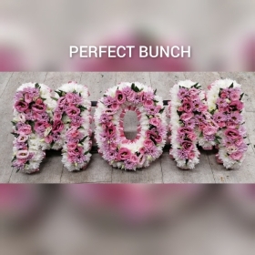 Mom Letter Tribute pink and white