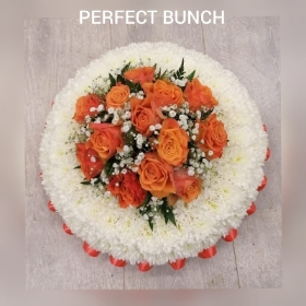 Posy pad orange and white