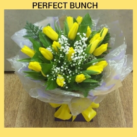 Aqua bouquet all tulips