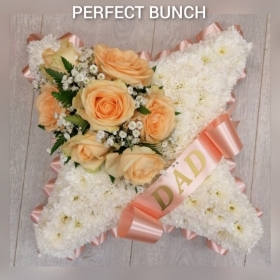 CUSHION peach and white
