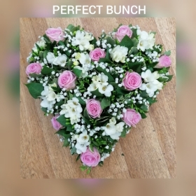 HEART white and pink