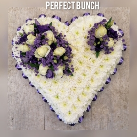 Heart purple and white