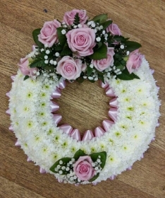 Wreath Pink and White